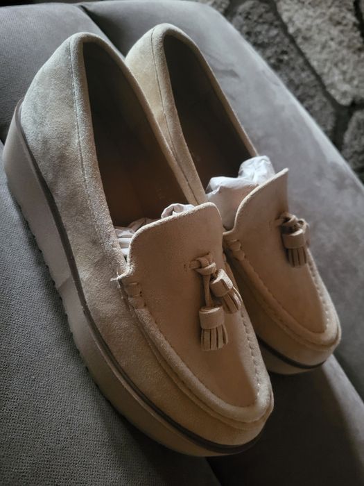 Mocasini, piele întoarsă