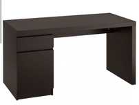 Бюро Ikea Malm черно/кафяво