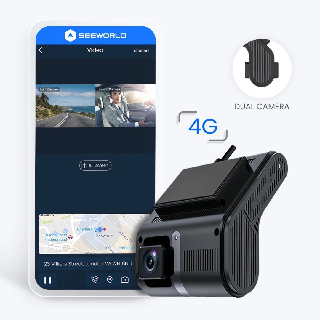 Онлайн камера для  автомобиля.  Регистратор с 2 камерами. Gps.