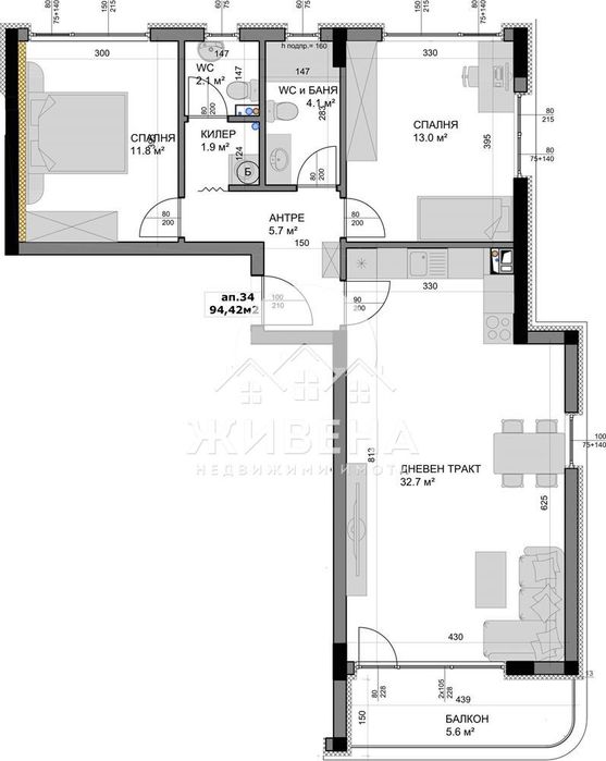 Продава се Тристаен апартамент в Варна, Владислав Варненчик - 109 кв.м за 1285 €/кв.м - Снимка #4