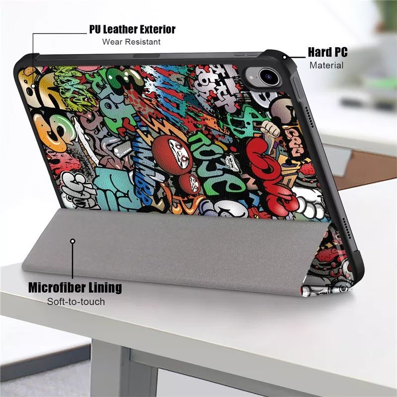 Apple iPad 11 2025 / 10 10.9" 2022 / Кожен калъф смарт кейс за таблет