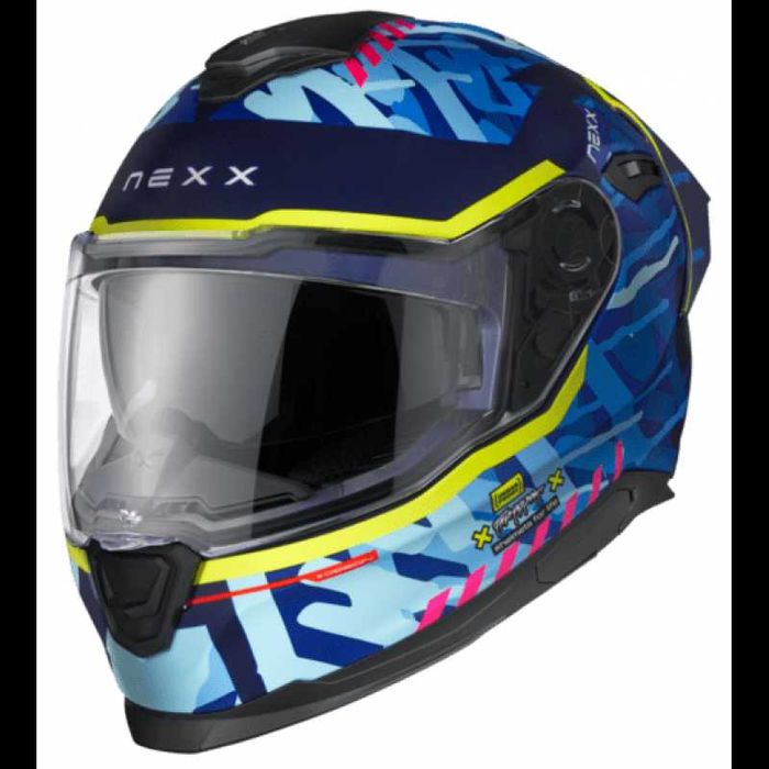 Каска NEXX Y100R Urbangram INDIGO BLUE MATT Размери: S,L