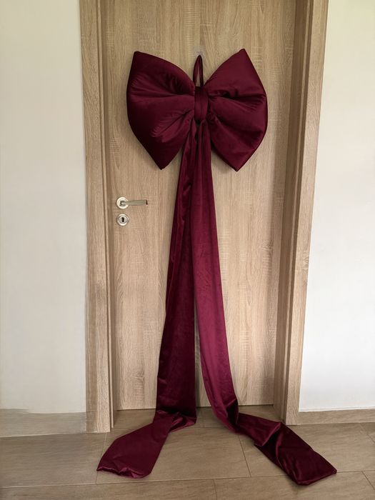 Коледна панделка,панделка за елха,панделка декор,коледа,врата