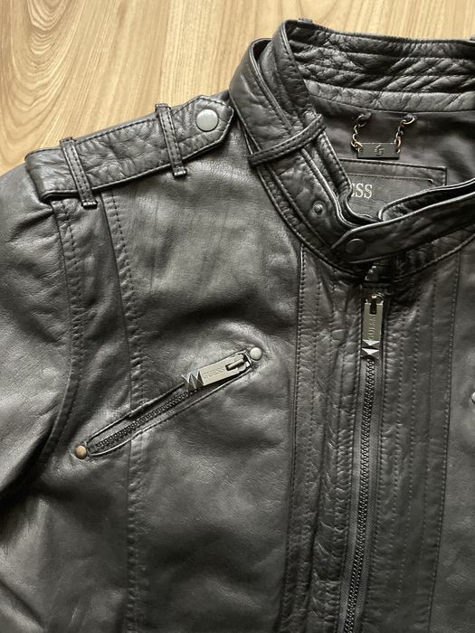 GUESS / мъжко кожено(естествена) яке L