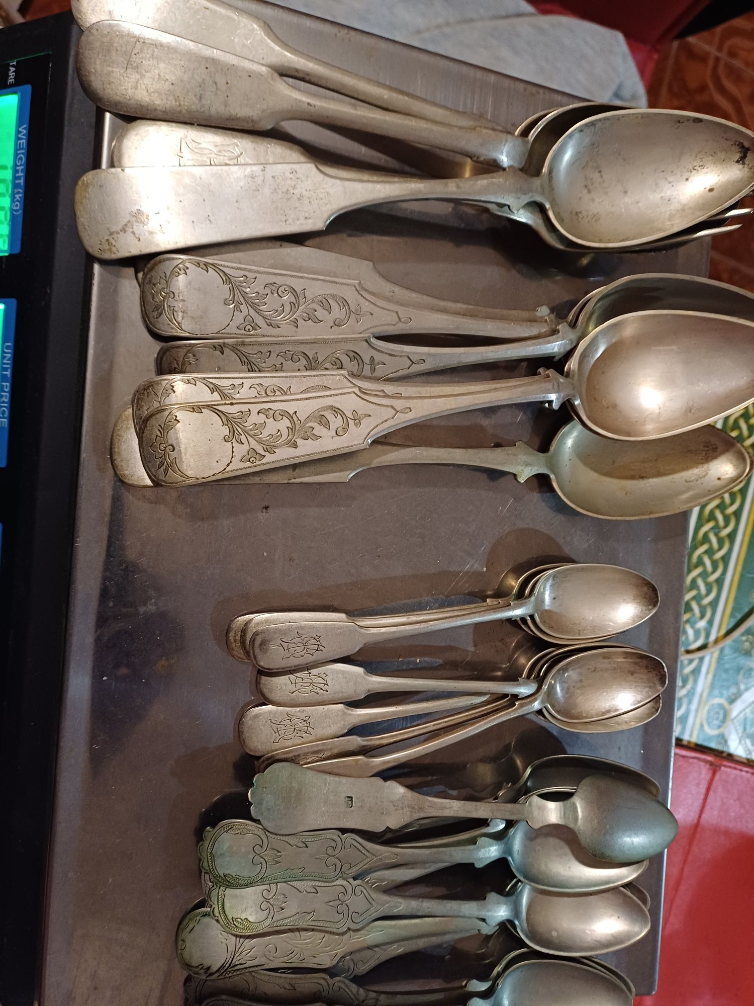 Vând set linguri și lingurițe de argint