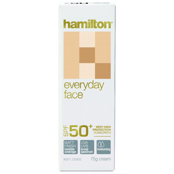 Hamilton солнцезащитный увлажняющий крем для лица SPF 50, 75г