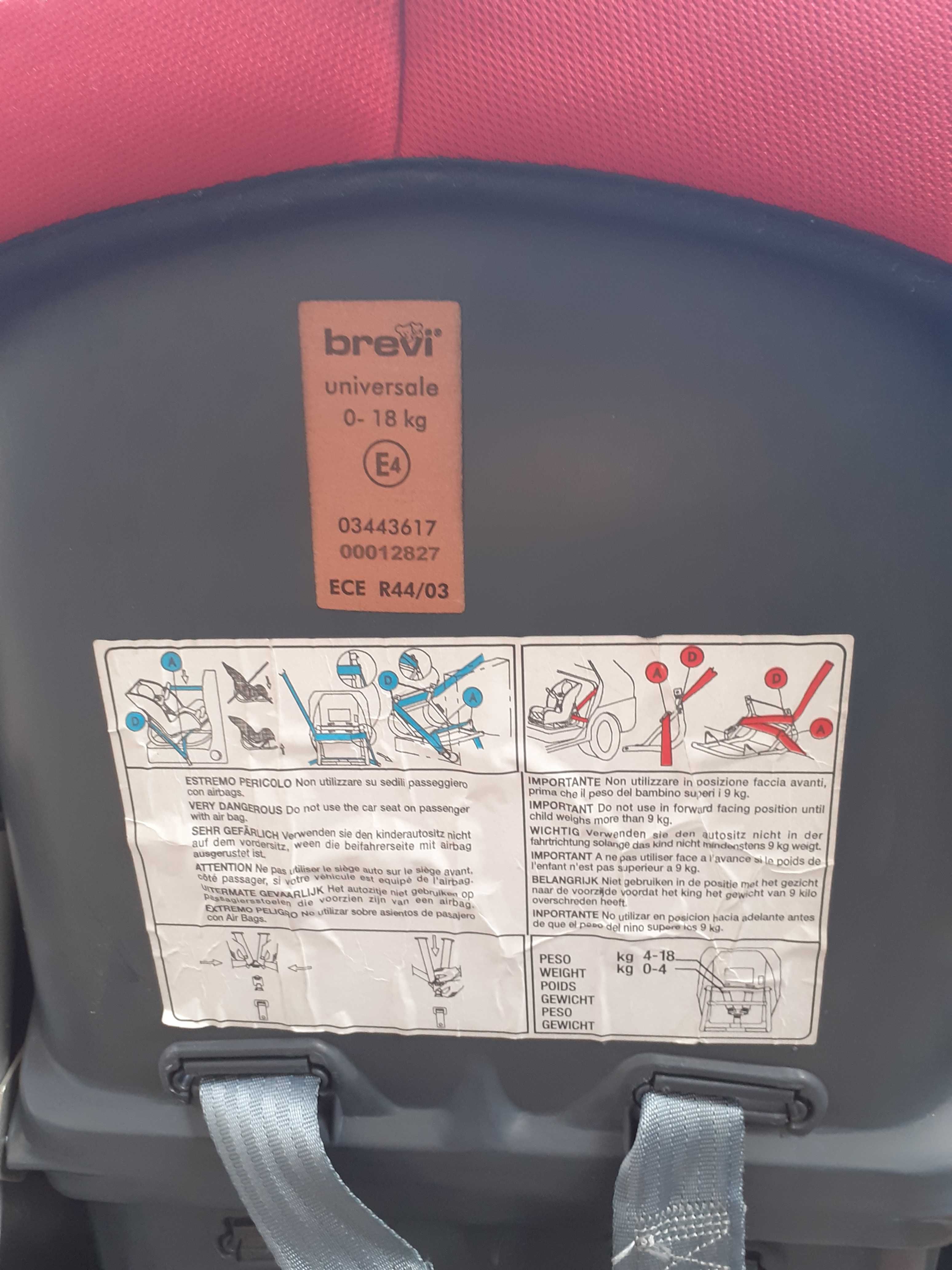 Scaun auto Brevi 0-18 kg Isofix