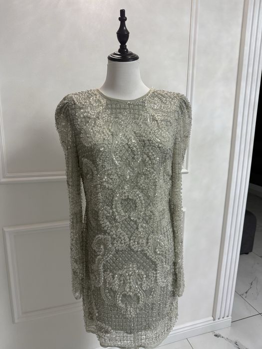 Rochie Asos luxe cu aplicatii de perle transparente