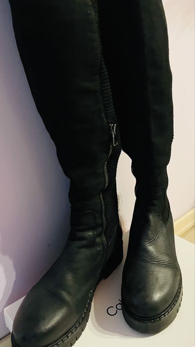 Cizme piele peste genunchi