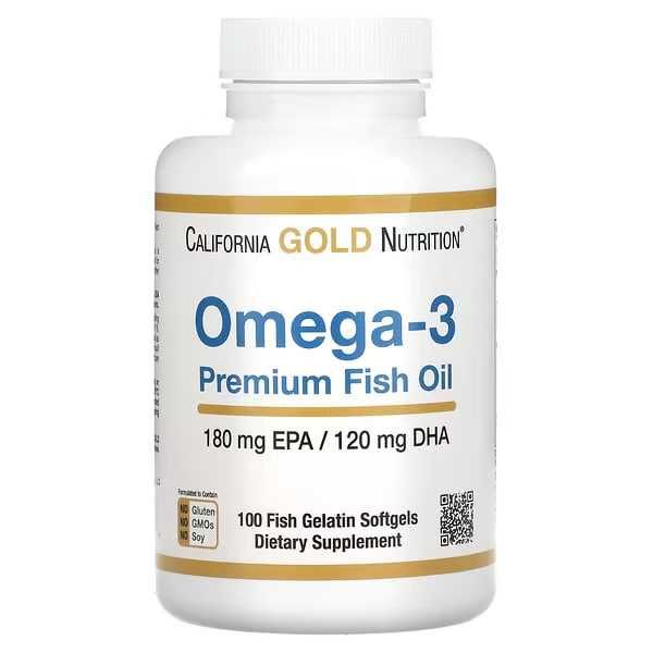 Омега-3 Рыбий жир, 100 капсул California Gold Nutrition