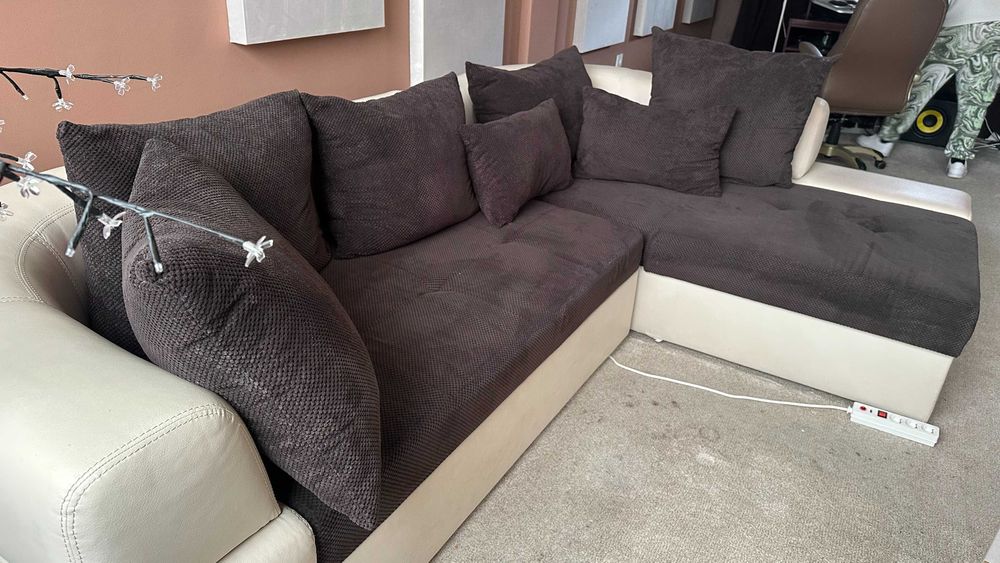 Разтегателен ъглов диван, ляв ъгъл