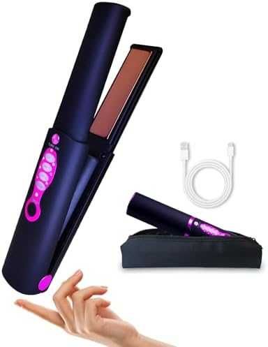 Нова Безжична титаниева преса 2 в 1 изправяне и къдрене USB-C 5000mAh