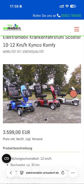 SCUTER ELECTRIC HANDICAP+Persoane Invarsta KYMCO aproape nou led