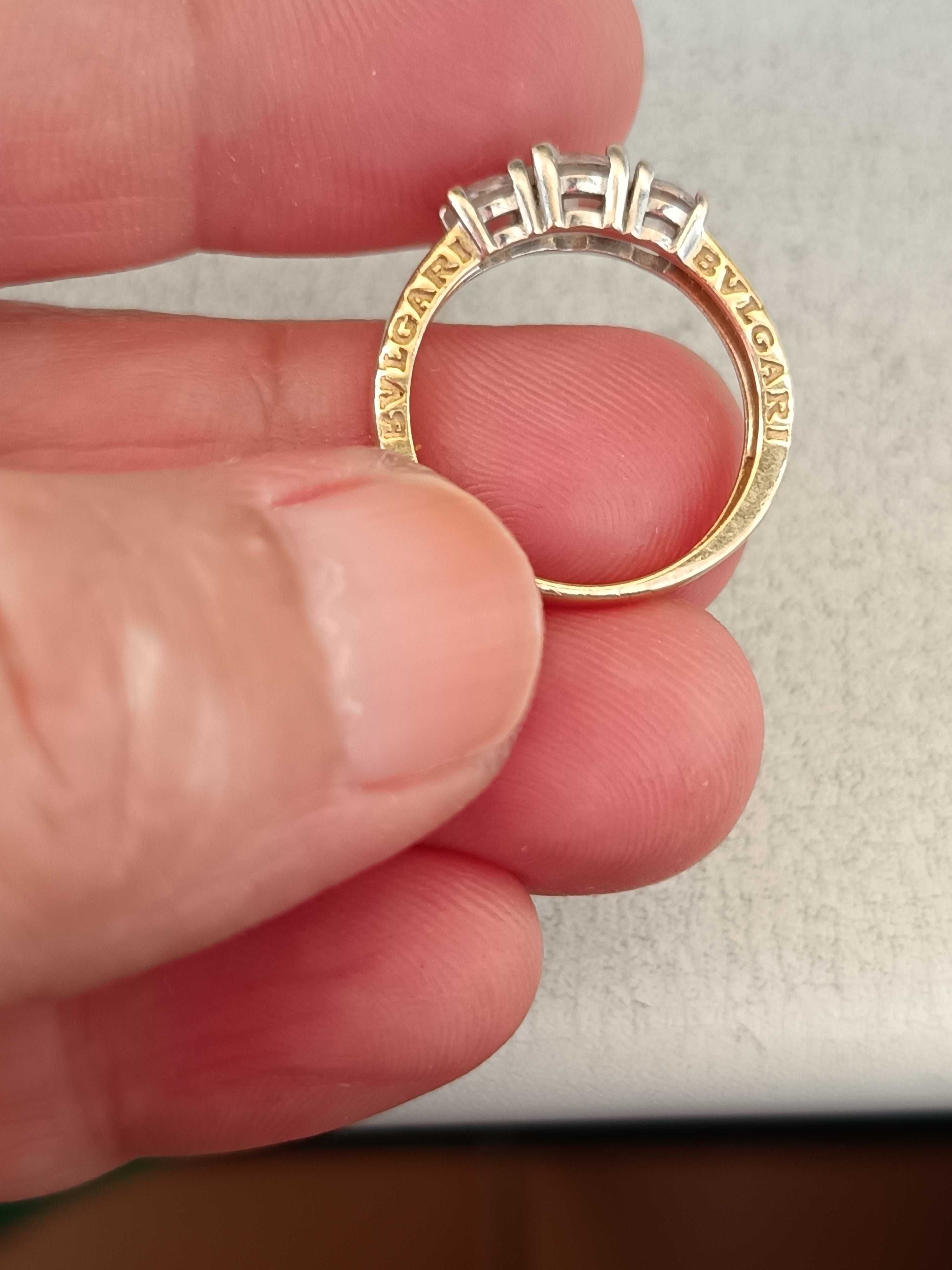 Златен пръстен 14к ,уникален и пръстен bvlgari