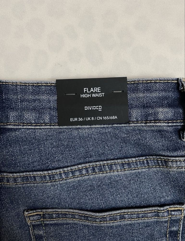 Blugi evazați cu talie înaltă H&M