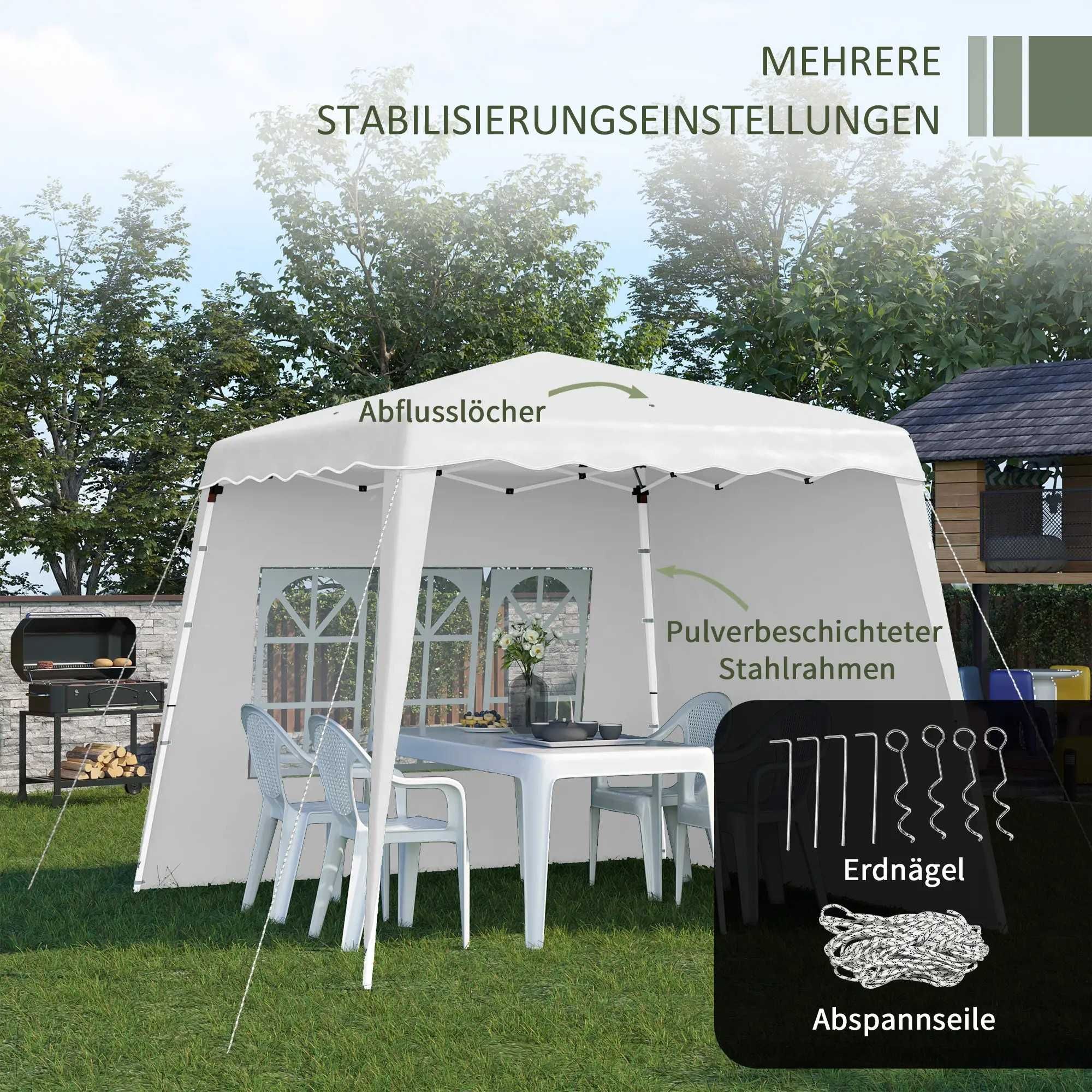 Сгъваем павилион Outsunny Pop Up, вкл. прозорец