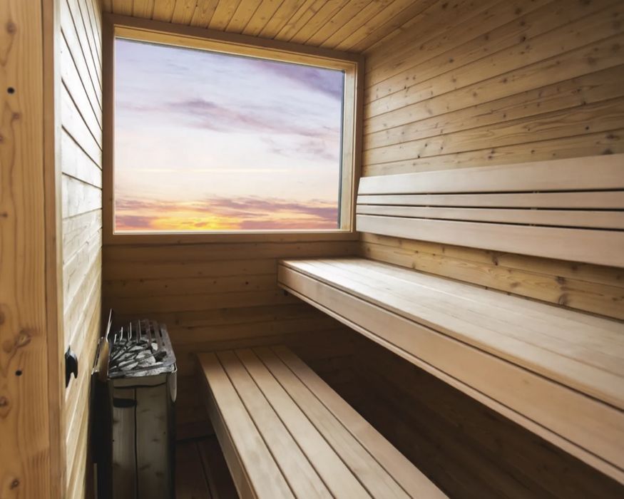 Sauna exterior cube