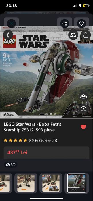 Lego Star Wars Boba Fett’s Starship