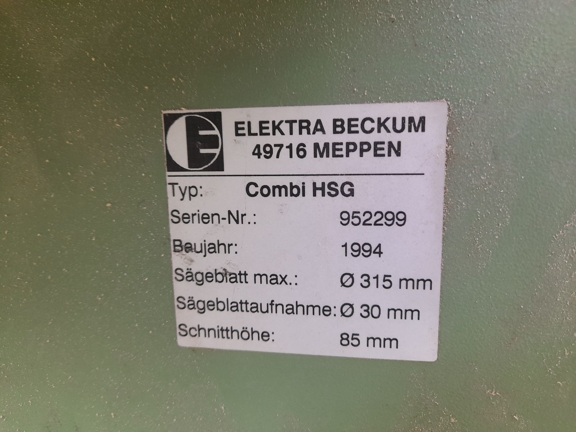 Circular electric cu masa Elektra Beckum Combi HSG