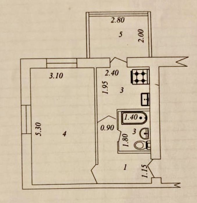 1/3/4 Кирпич Академ городок 36м2