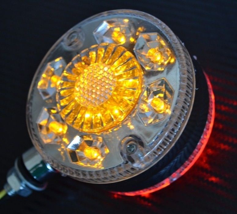 1 бр. LED ЛЕД габарити за огледало ОБЕЦИ  24V , червено-жълто