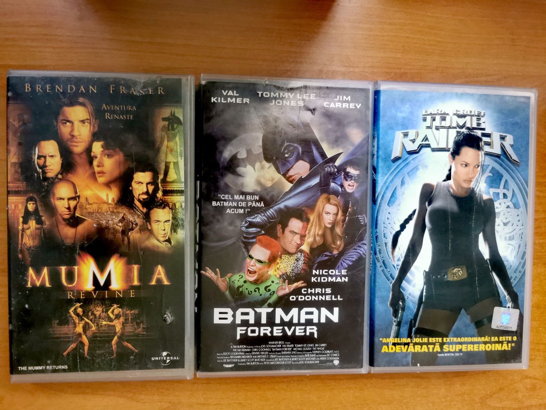 SUPER Filme VHS Batman Forever / Tomb Rider / Mumia