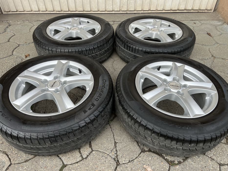 Jante aliaj 5x112mm, anvelope 195/65 R15, VW, Audi Seat Skoda Mercedes
