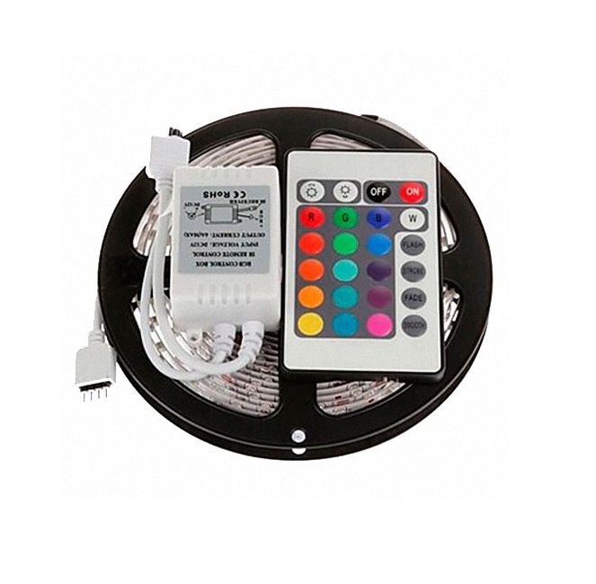 5 метра RGB LED Диодна лента 3 цвята (В комбинация стават 16 цвята)