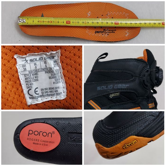 Ghete Solid Gear Phoenix Gore-Tex Boa, Vibram, pantofi cu protectie 38