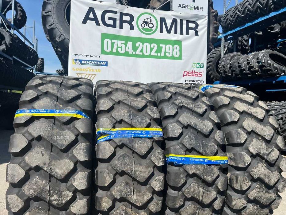 Anvelope noi 23.5-25 cu 24 pliuri marca ROADMILE cu garantie