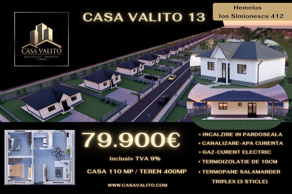 Casa cu terasa 110MP + 400mp teren 79.900€