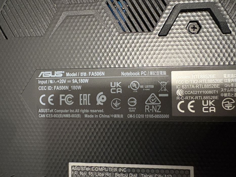 Vand leptop asus tuf amd ryzen 5 -7535.