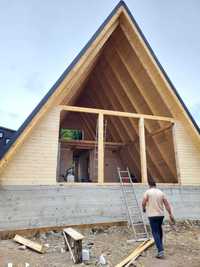 Cabana stil A Frame, casa din structura de lemn de vanzare la comanda