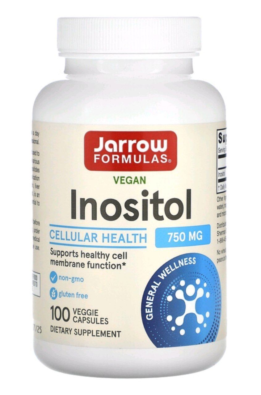Jarrow Formulas, Инозитол 750 мг, 100 вегетарианских капсул