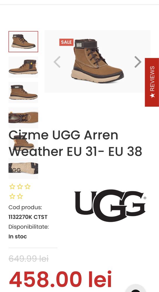 UGG ghete waterproof