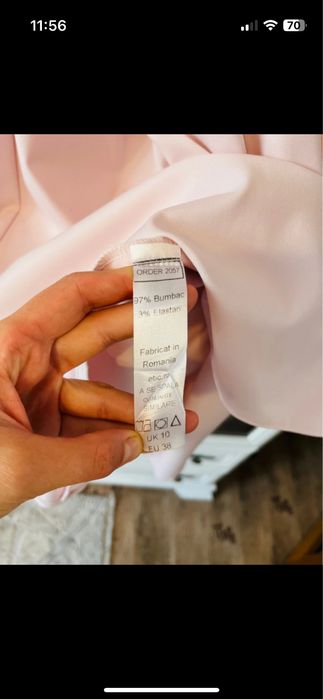 Rochie casual office roz pal ETIC mărime 38