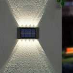 Set 2 x lampa decorativa solara - perete/gard, LUMINA RECE 15 x 6 CM