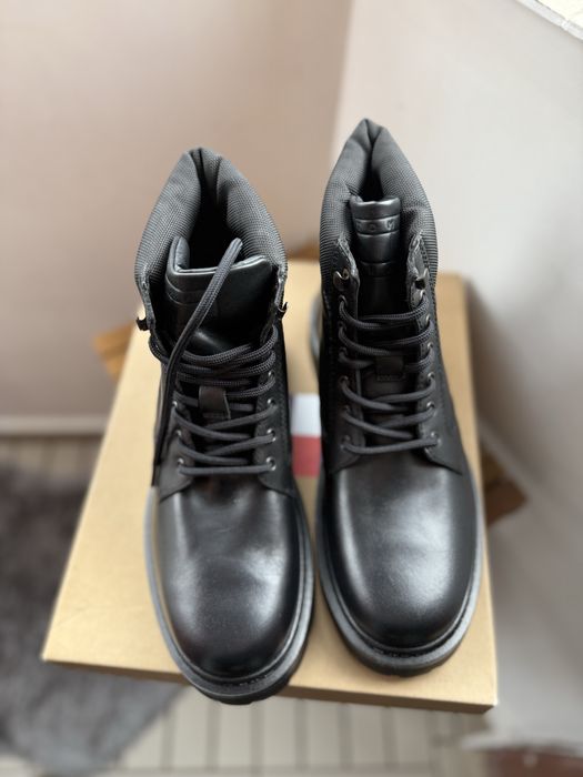 Tommy Jeans LaceUp bocanci piele neagea marimea 42 noi originali