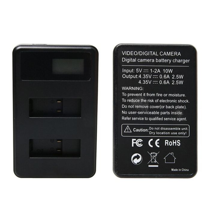 Зарядное устройство c LCD индикатором для аккумулятора экшн камеры