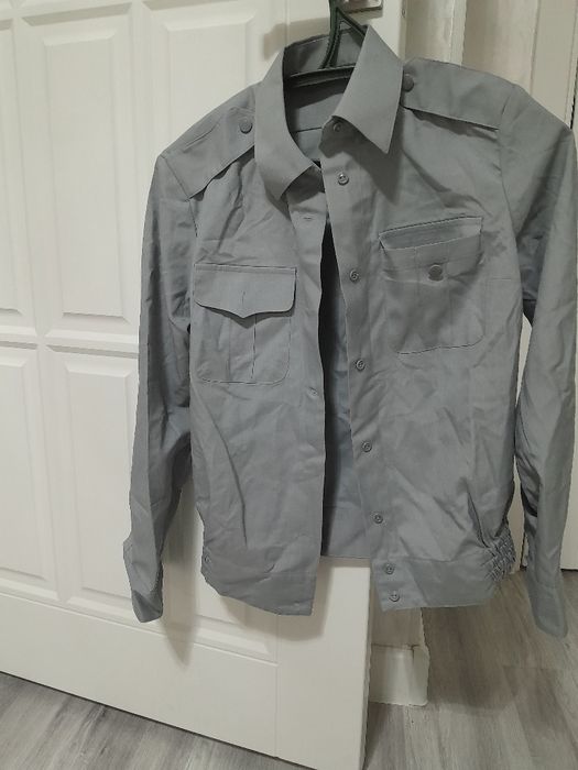 Военная серая рубашка женская