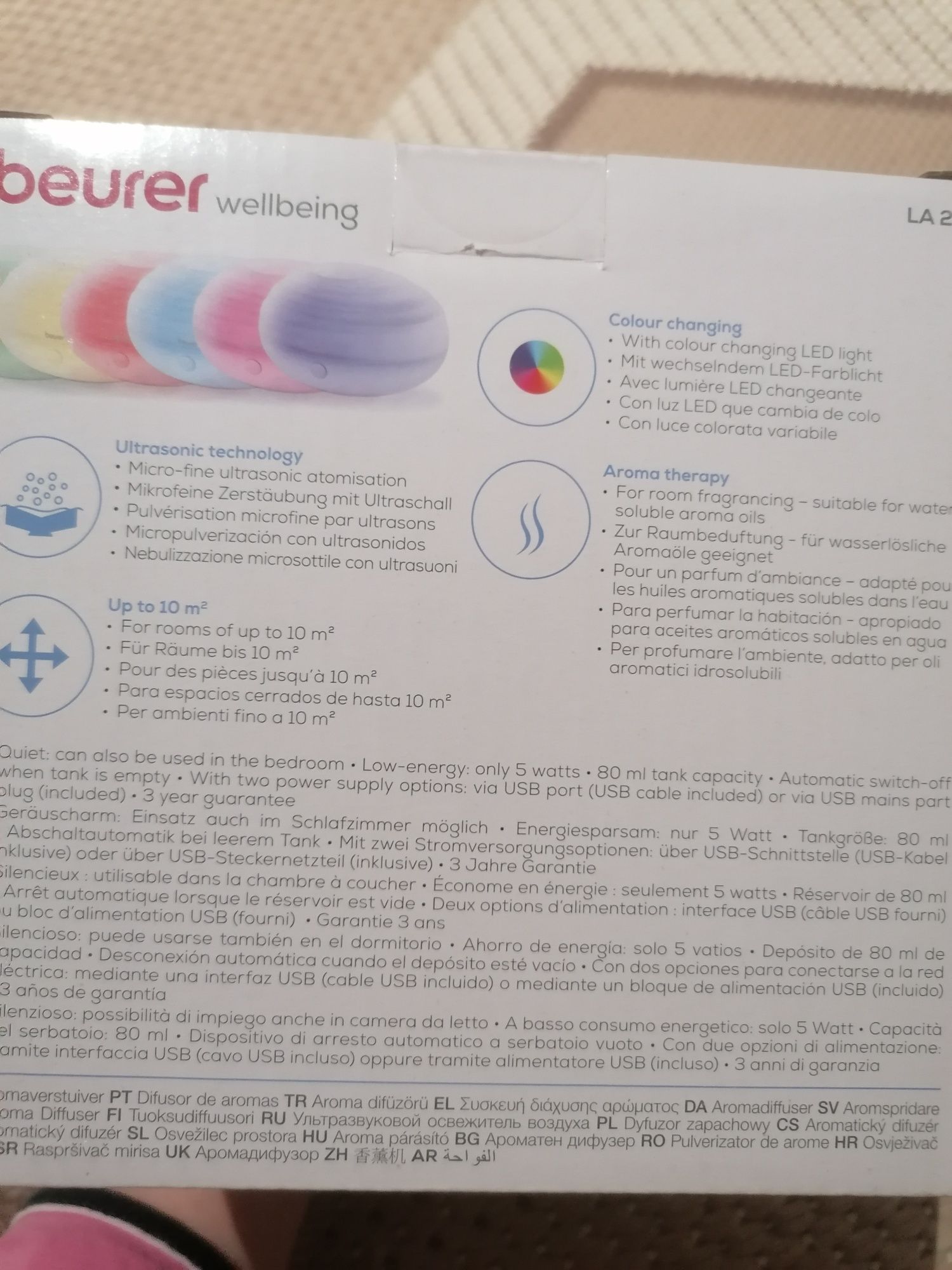 Difuzor de arome, uleiuri esențiale Beurer