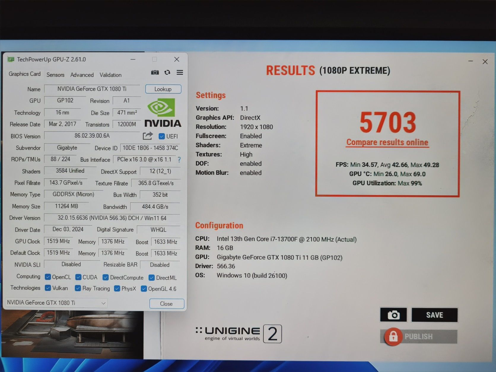 GTX 1080 Ti 11GB Gigabyte OC