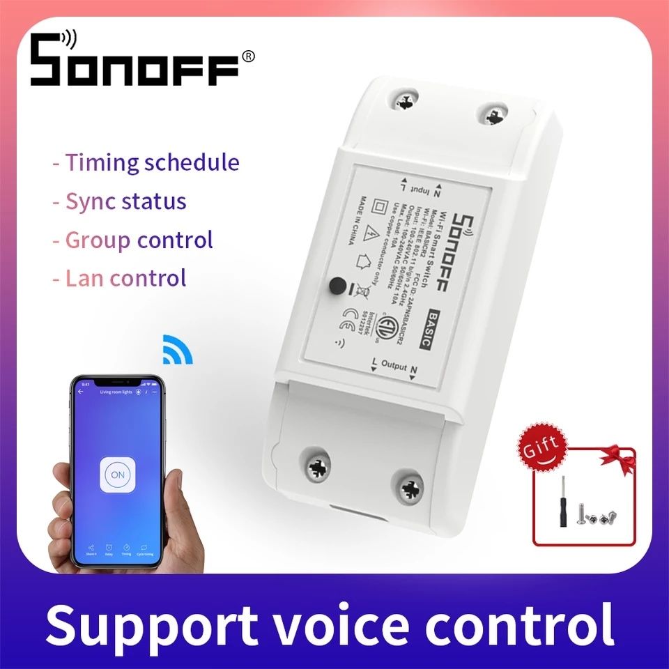 Wi Fi Smart Switch Sonoff (Wi-Fi ключ) ,смарт умен контакт, реле