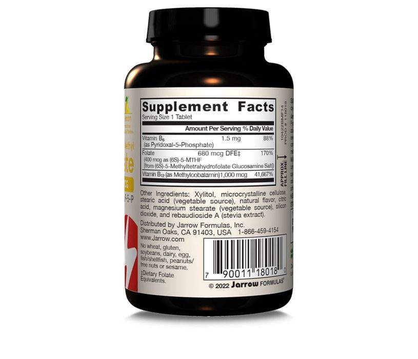 Jarrow Formulas Methyl B-12 & Folate – энергия и здоровье сердца
