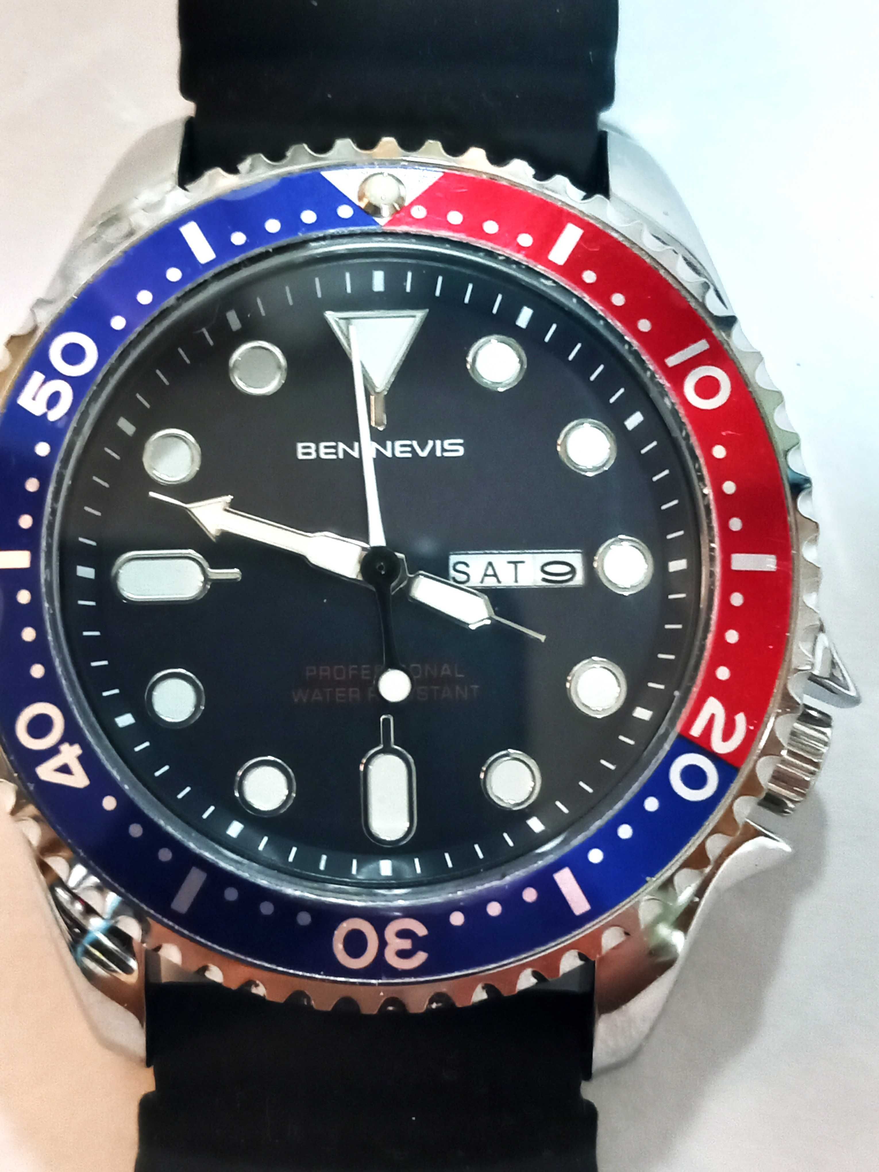 ceas DIVER Pepsi BEN NEVIS Quartz, dublu calendar