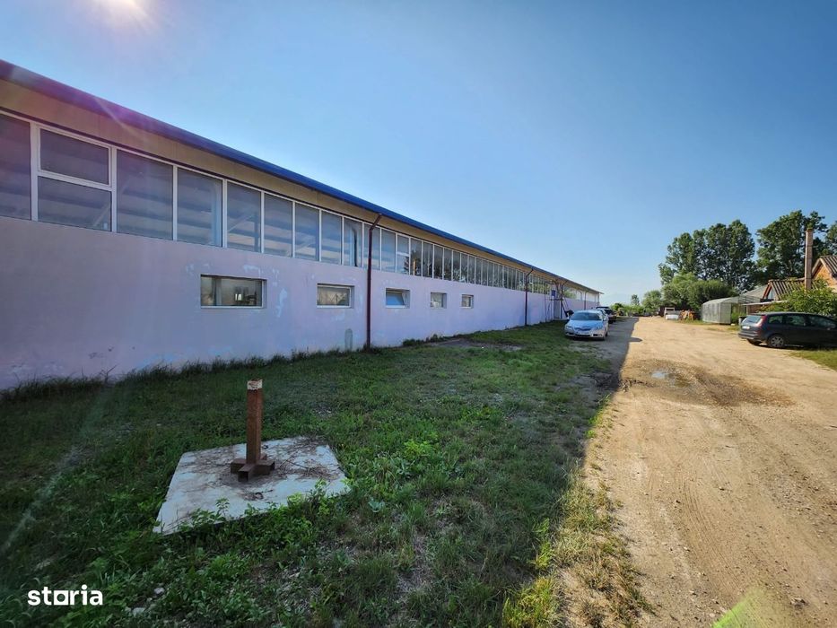 Hală 998 mp, teren 3086 mp, Feldioara intrare dinspre Brașov.