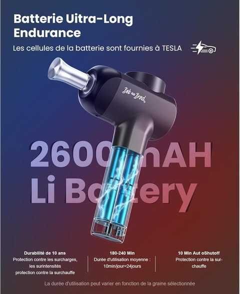 Pistol de masaj cald și rece, Bob and Brad X6 Pro Max cu jet de 11 mm