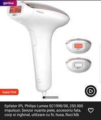 Epilator IPL Philips Lumea SC1998/00, 250.000 impulsuri