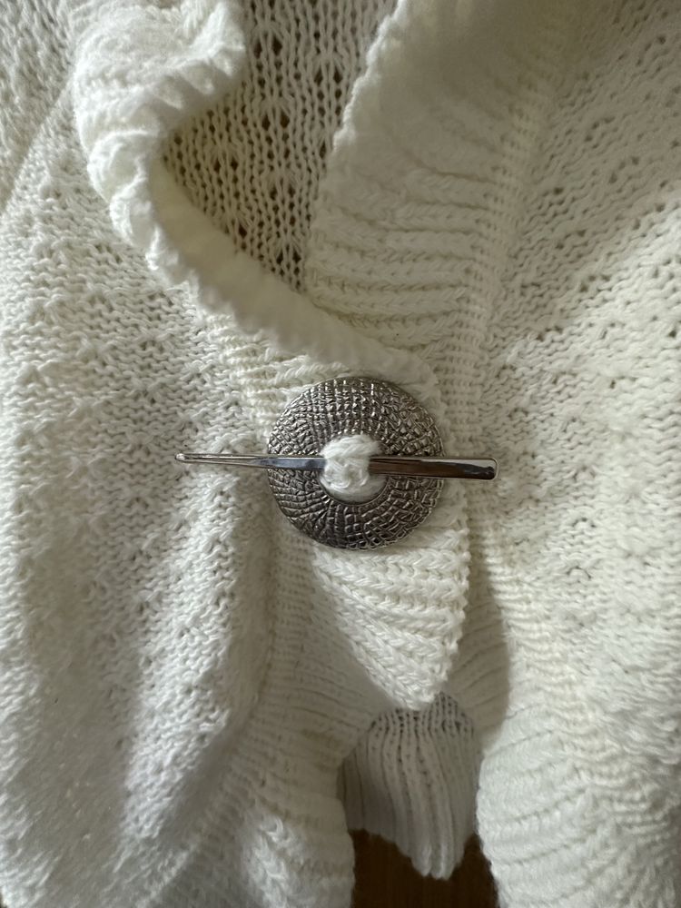 Bolero tricot, culoare alba