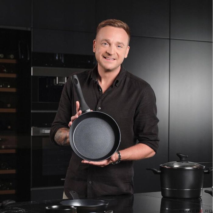 Tigaie din aluminiu forjat, 18 cm, cu invelis antiaderent, maner